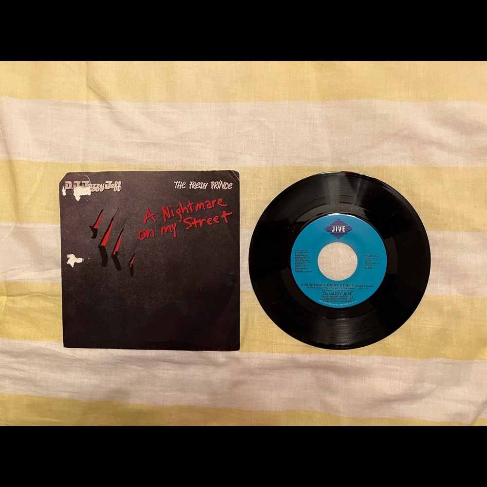 DJ Jazzy Jeff & Will Smith “ A Nightmare On My Street” 45 rpm Vinyl